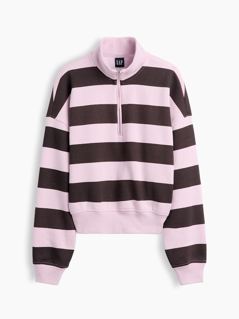 VintageSoft Oversized Half-Zip Wedge Pullover