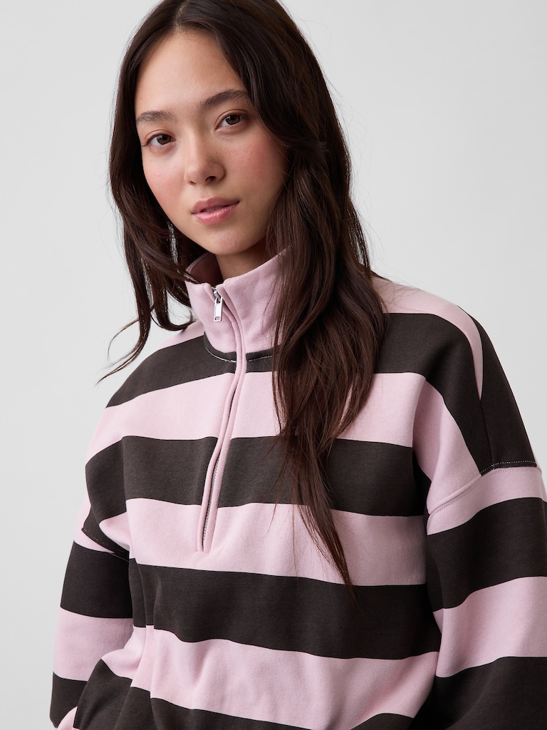 VintageSoft Oversized Half-Zip Wedge Pullover