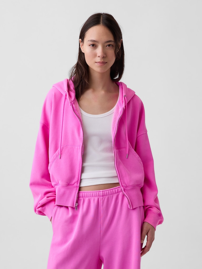 VintageSoft Wedge Zip Hoodie