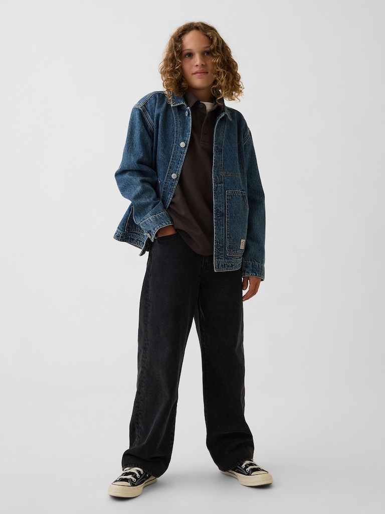 Kids Heavyweight Relaxed Polo Shirt