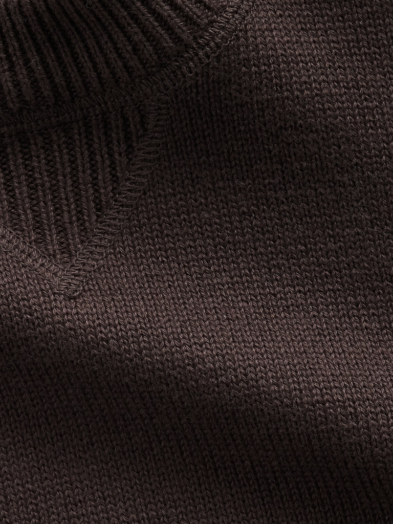 100% Cotton Relaxed Shaker Sweater