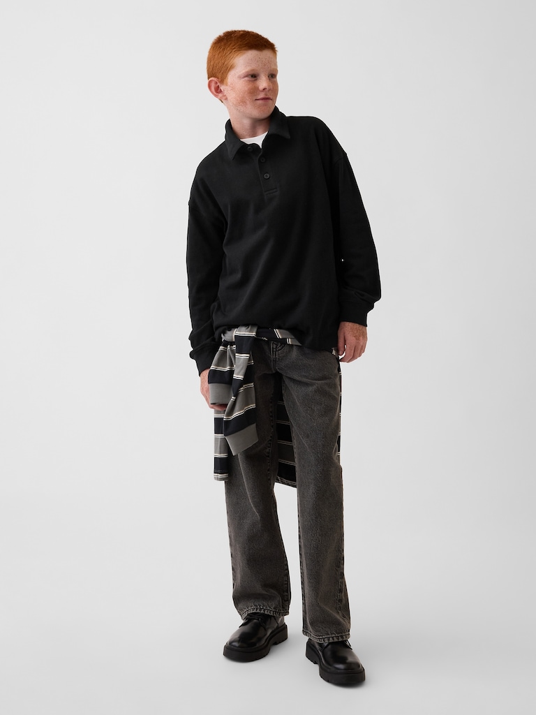 Kids Heavyweight Relaxed Polo Shirt