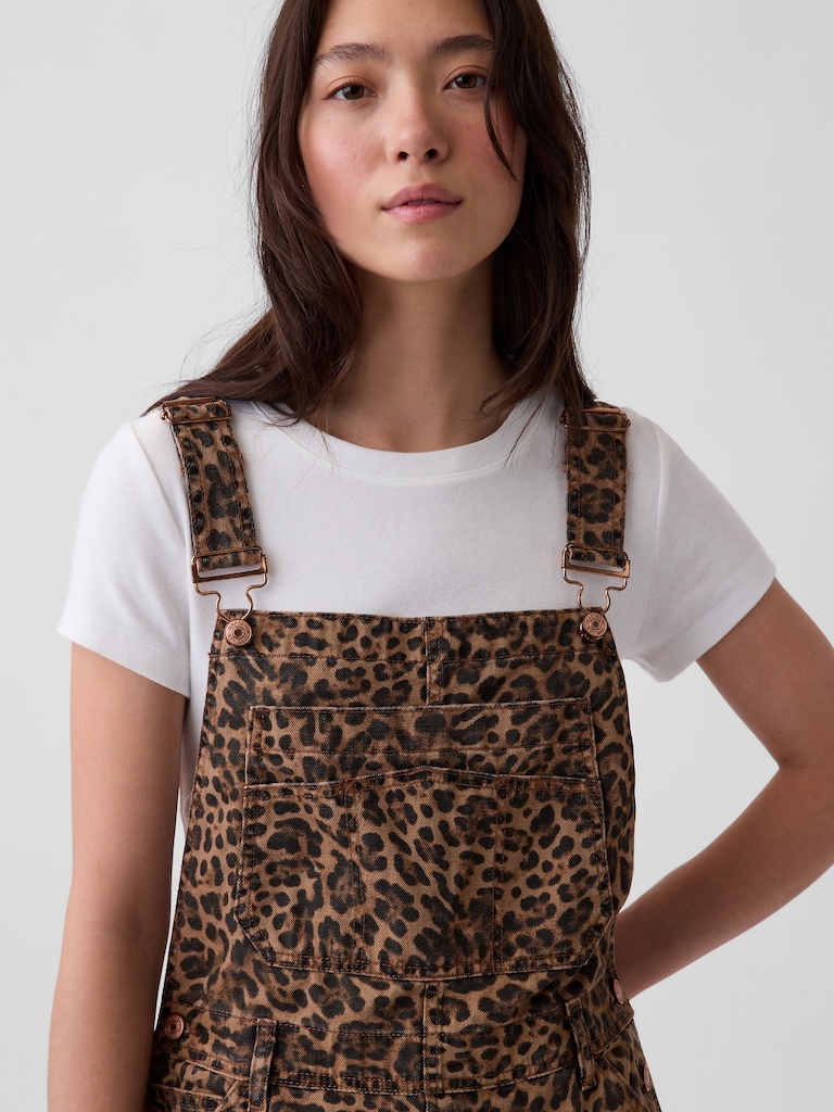 Leopard Print Loose Overalls