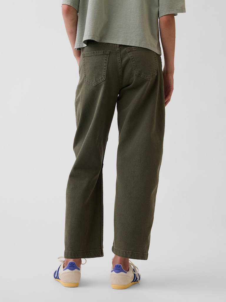 Kids High Rise Barrel Jeans