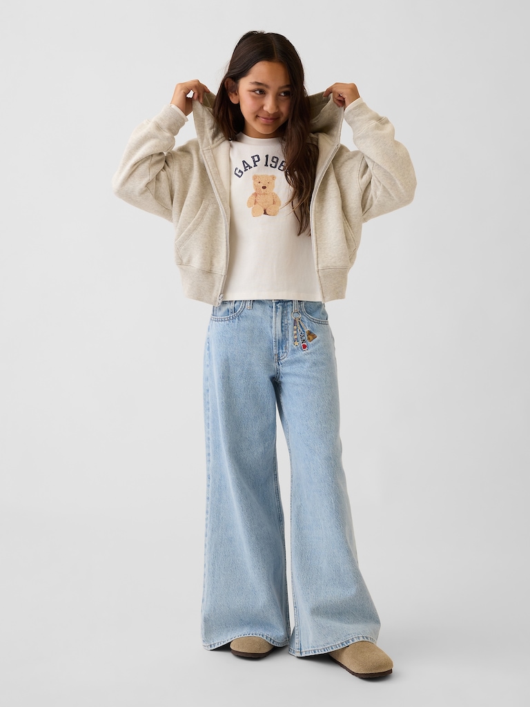 Kids Low Rise Embroidered I Heart NY Baggy Jeans