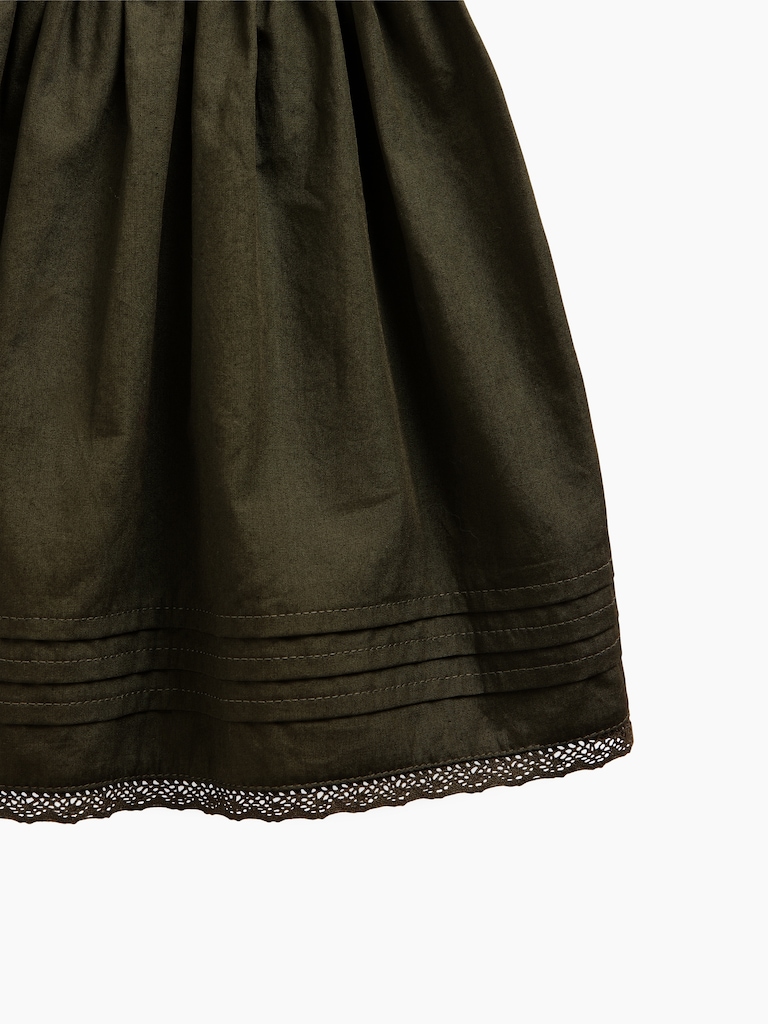 Kids Mixed Media Drop-Waist Dress