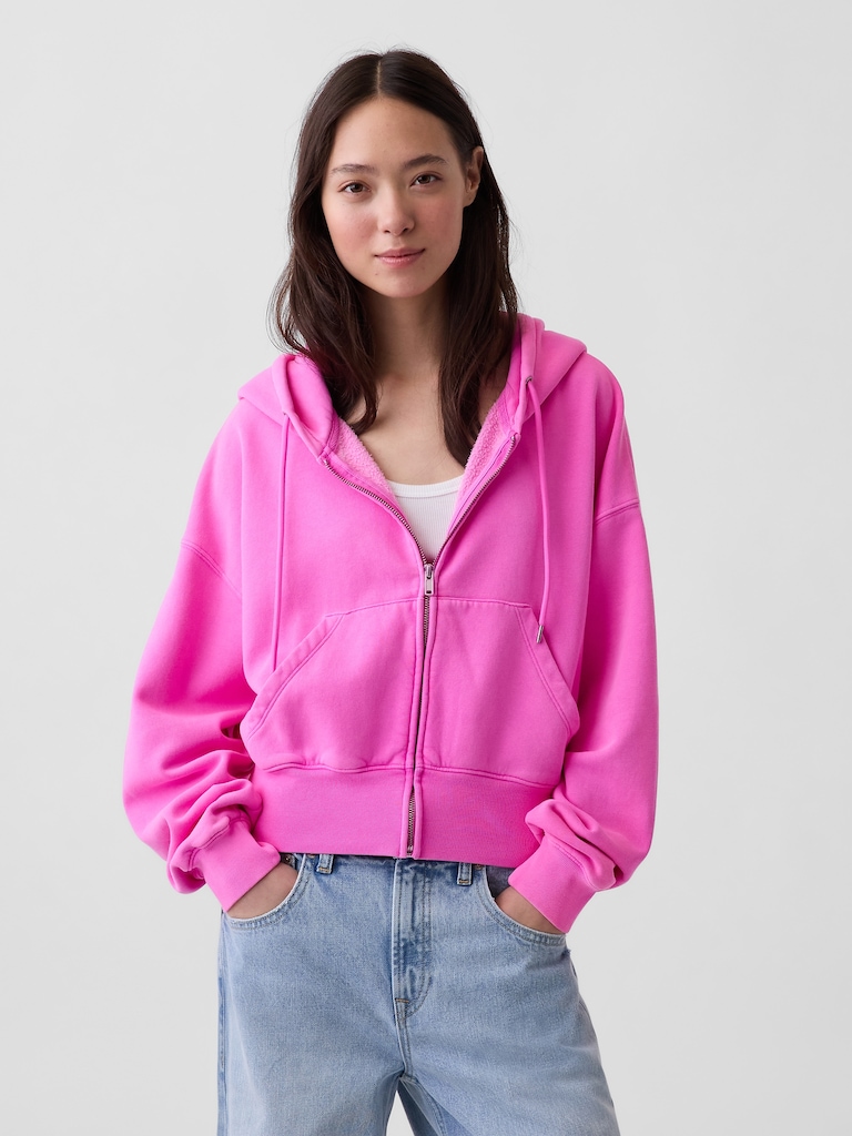 VintageSoft Wedge Zip Hoodie