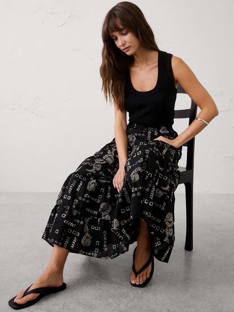 Tiered Maxi Skirt
