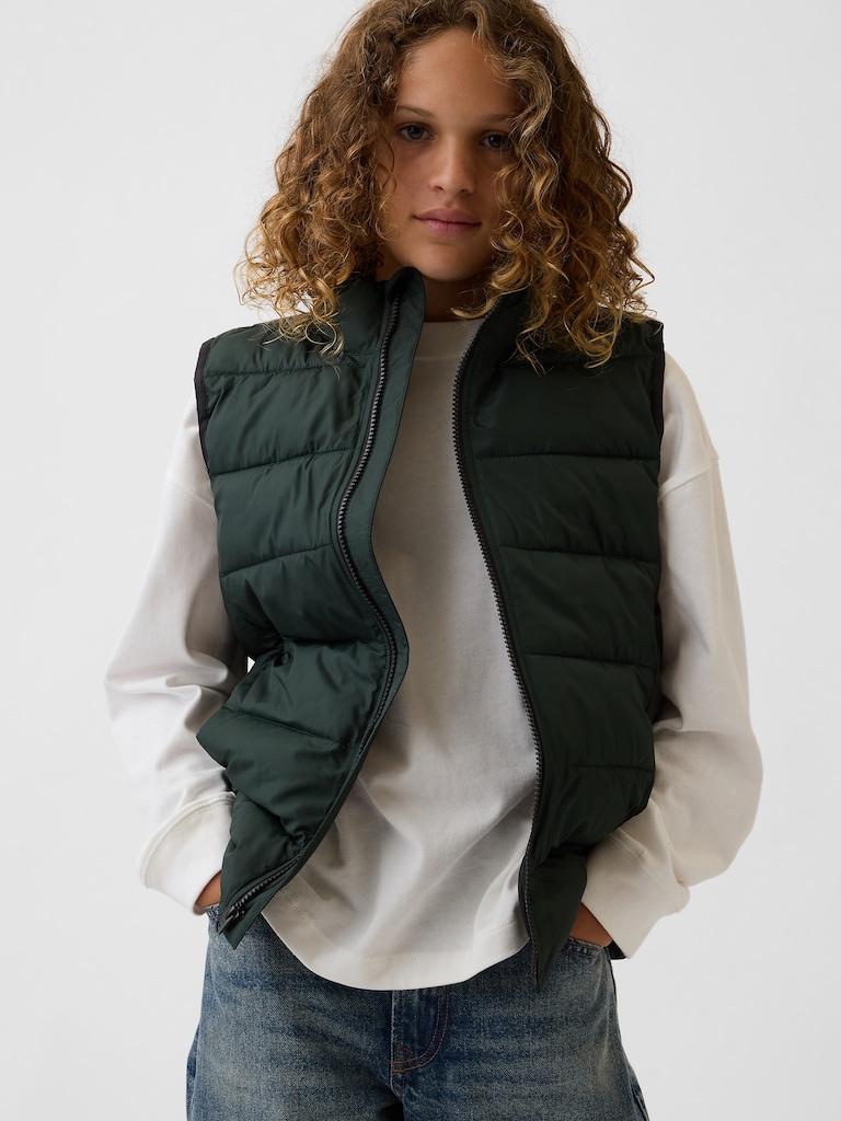 Kids Recycled Lightweight Puffer Vest