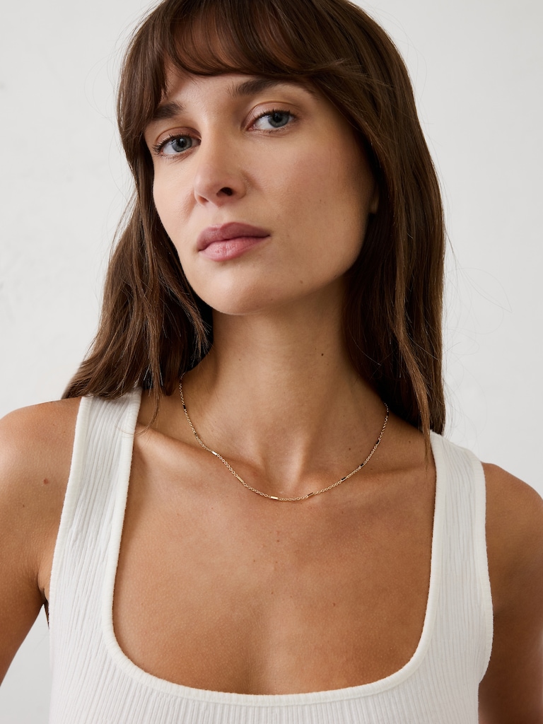 Bar Link Chain Necklace