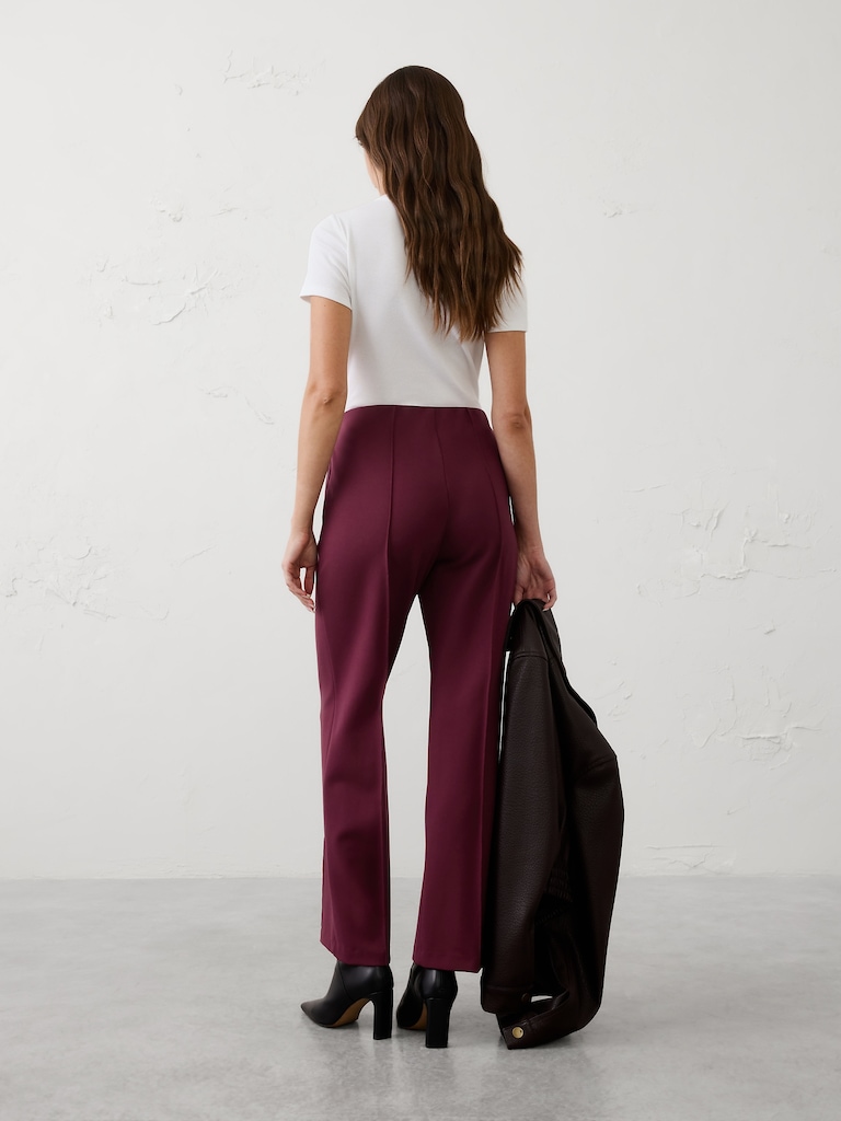 Straight High-Rise Ponte Pant