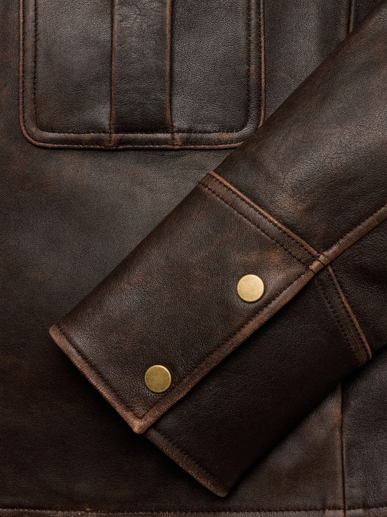 Distressed Leather Jacket