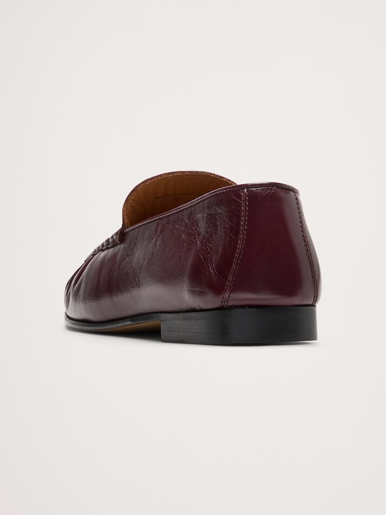 Leather Moc-Toe Loafer