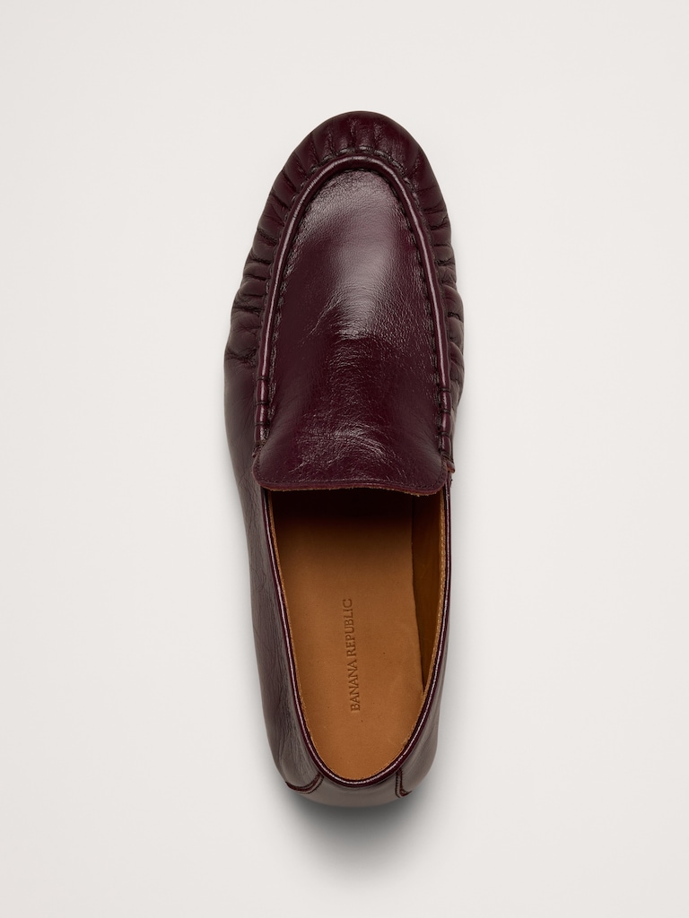 Leather Moc-Toe Loafer