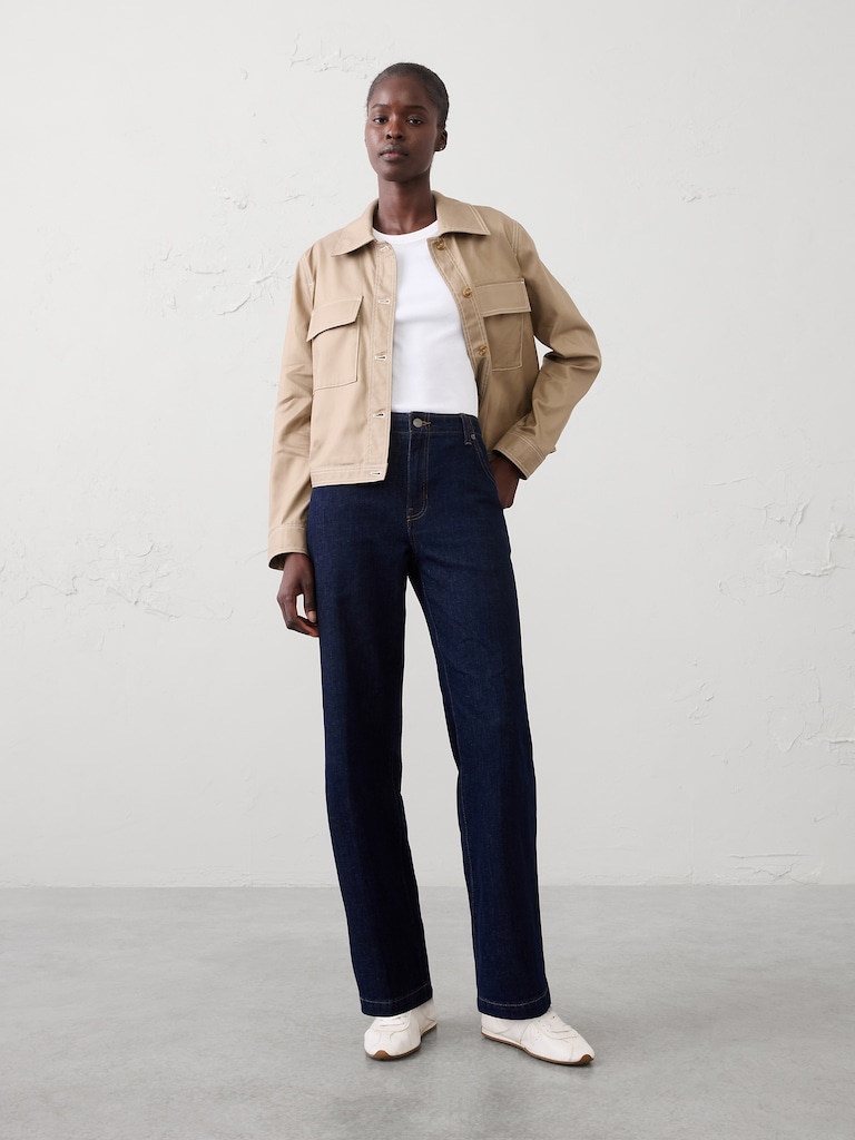 Straight High-Rise Tailored Jean