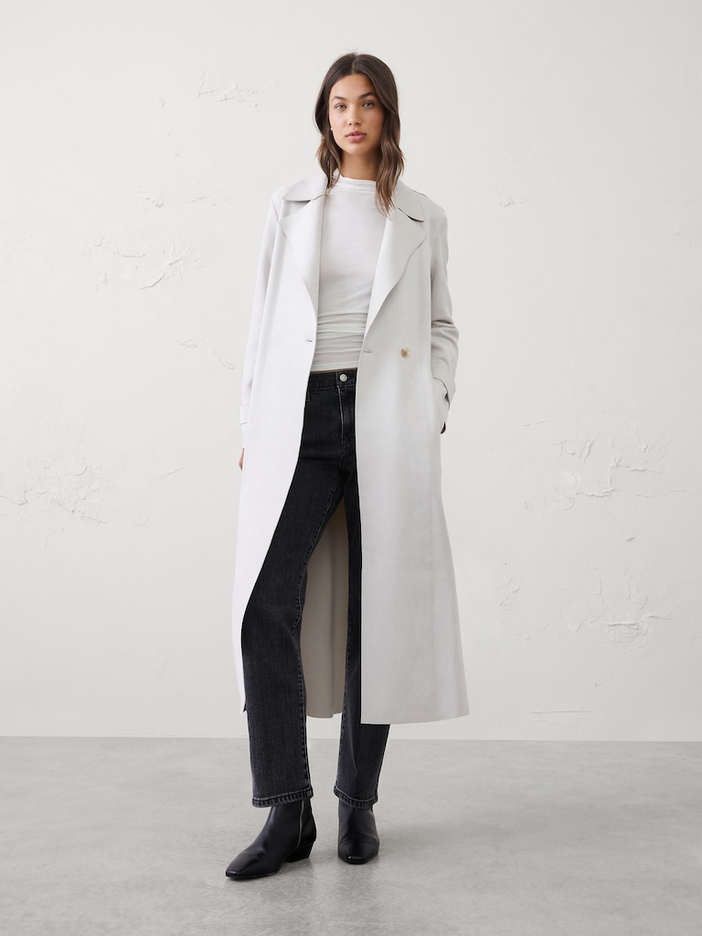 Vegan Suede Long Coat