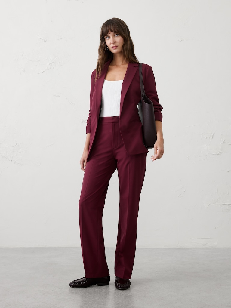 Straight High-Rise Sculpted Trouser