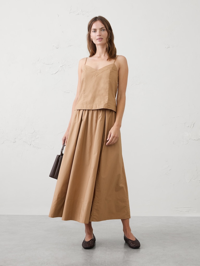 Poplin Maxi Skirt