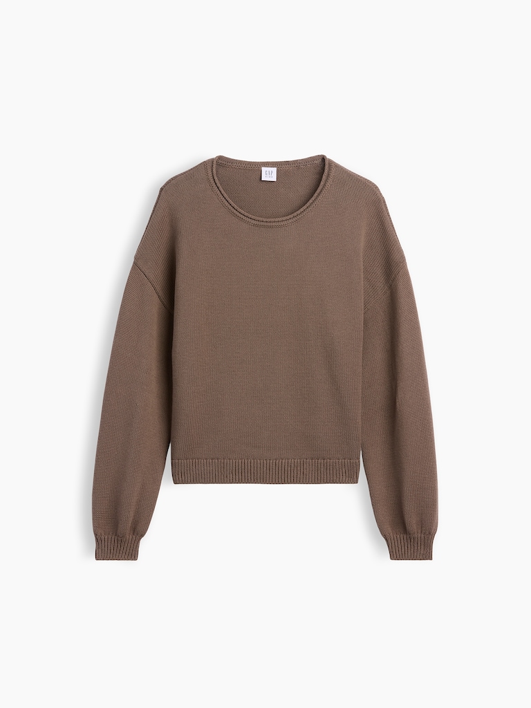 Kids 100% Cotton Oversized Rollneck Sweater