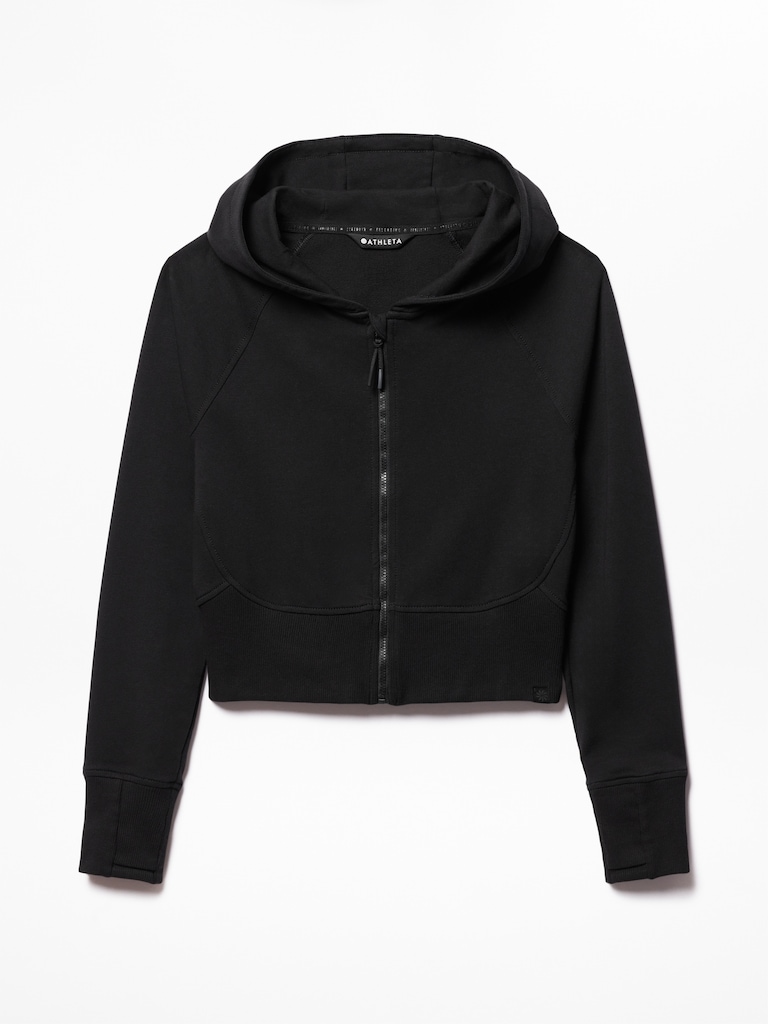 Athleta Girl All Day Full Zip Shrunken Hoodie