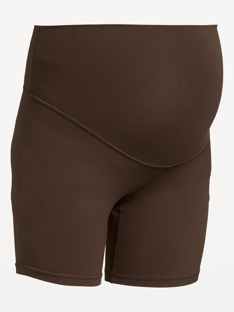 Maternity Full-Panel StudioSmooth Biker Shorts -- 6-inch inseam