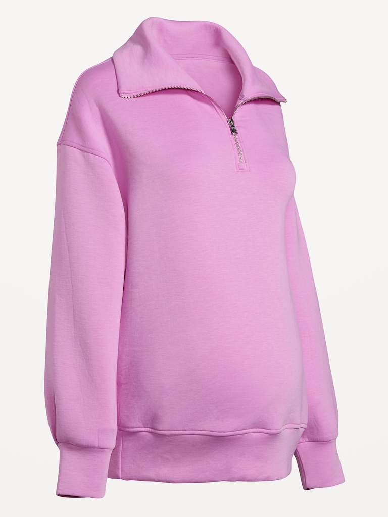 Maternity Bounce Fleece Half-Zip Pullover