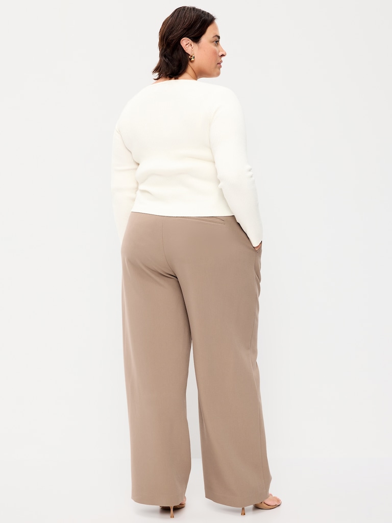 Extra High-Waisted Taylor Wide-Leg Trouser Pants