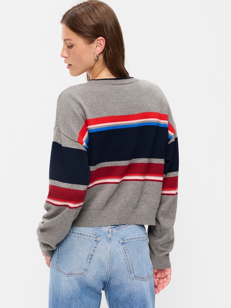 SoSoft Cotton Crew-Neck Cropped Sweater