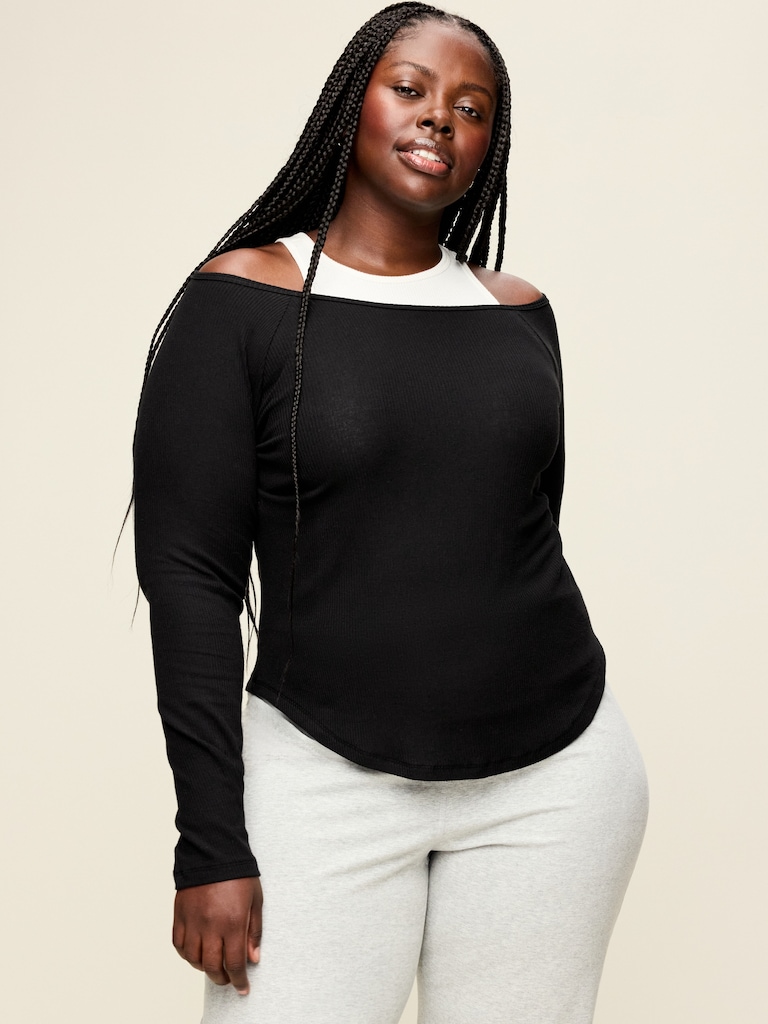 CloudLite Long-Sleeve Boatneck Top