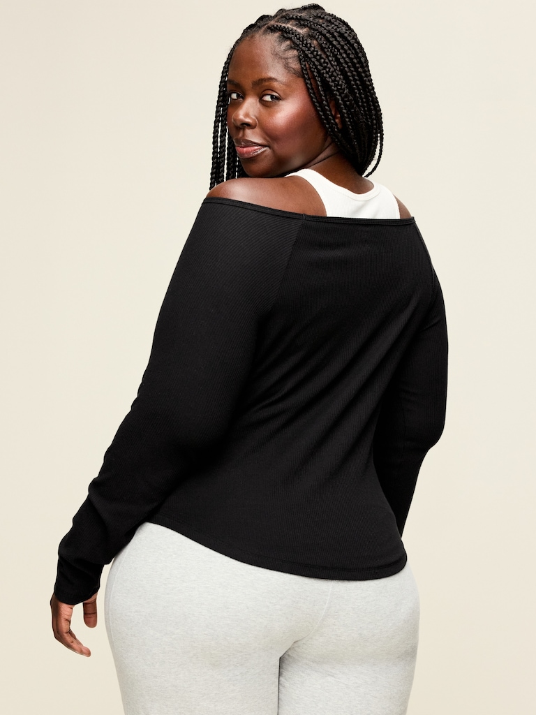 CloudLite Long-Sleeve Boatneck Top