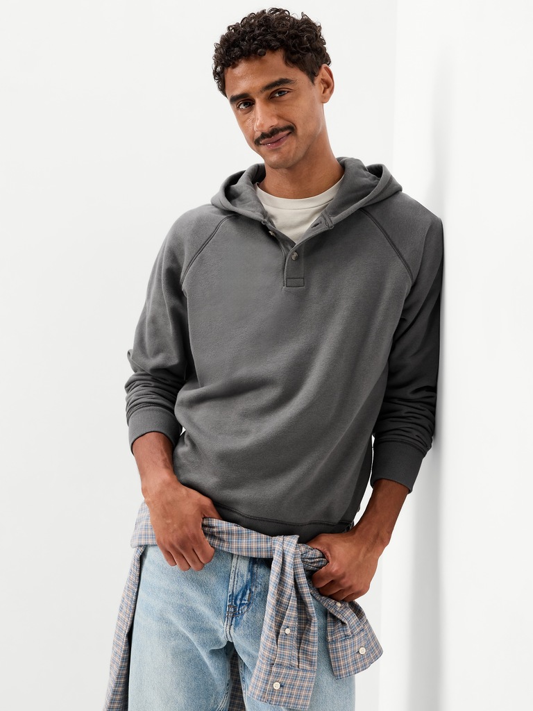 Henley Pullover Hoodie