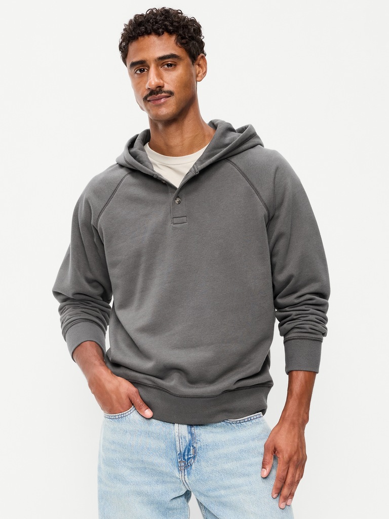 Henley Pullover Hoodie