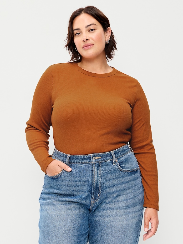 Snug Long-Sleeve Crew-Neck T-Shirt