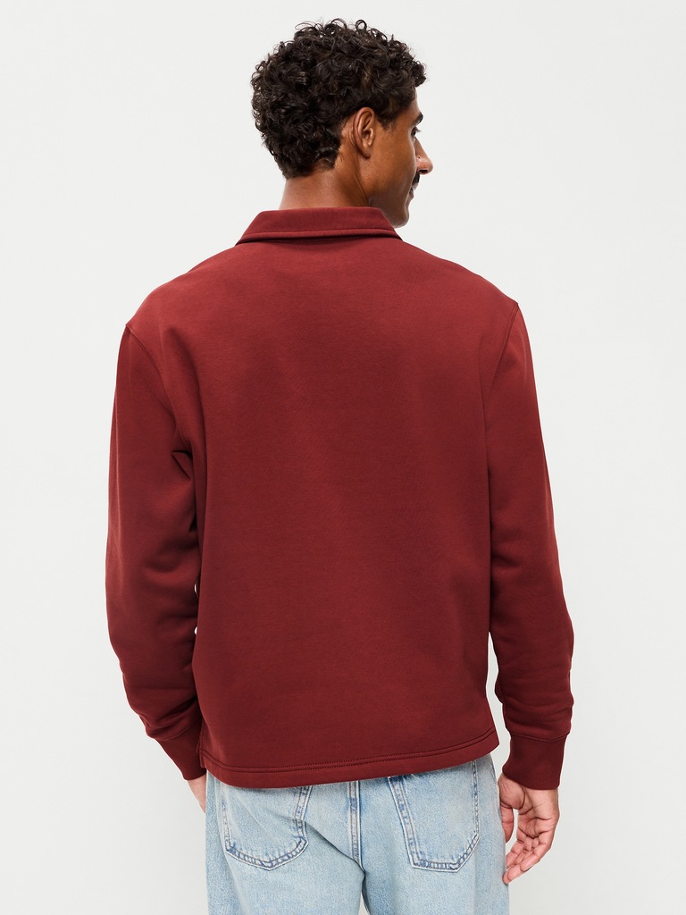 Collared Fleece Quarter-Zip Pullover