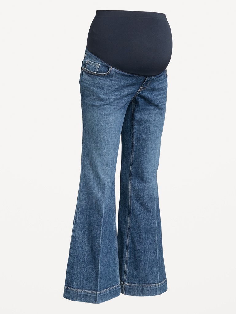 Maternity Full-Panel Flare Leg Jeans