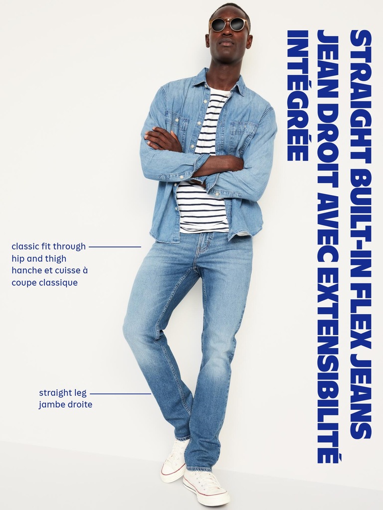 Straight Built-In Flex Jeans