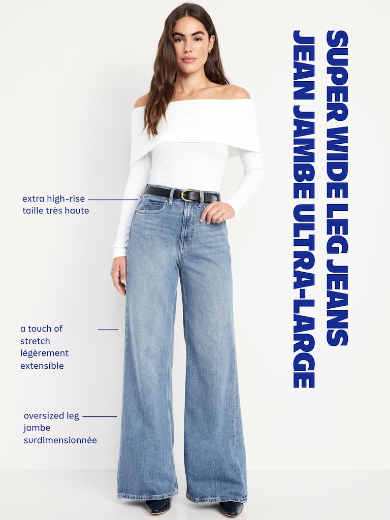 Extra High-Waisted Super Wide-Leg Jeans