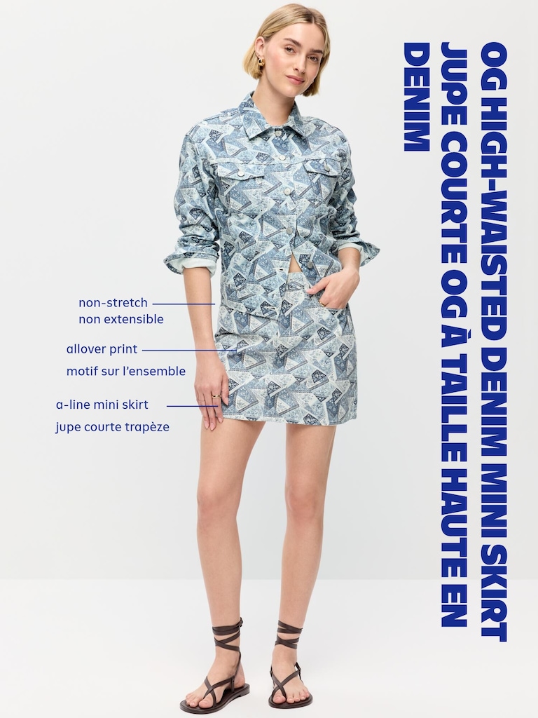 OG High-Waisted Denim Mini Skirt