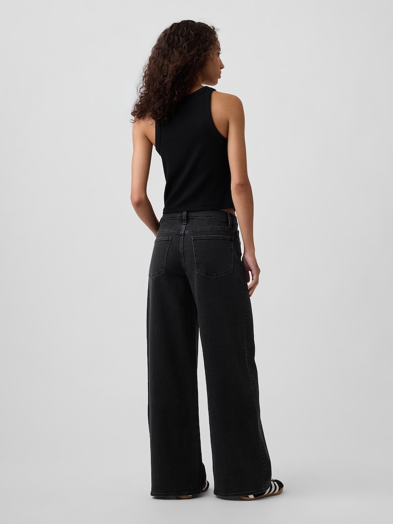 Mid Rise Wide-Leg Jeans
