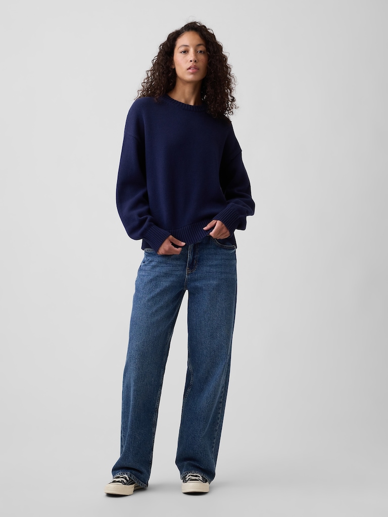 Relaxed Stripe Crewneck Sweater