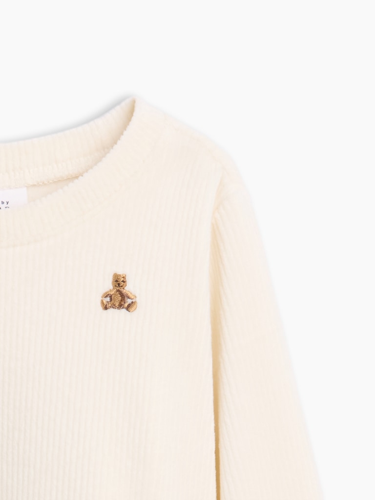 Baby Brannan Bear Ribbed Two-Piece Outfit Set