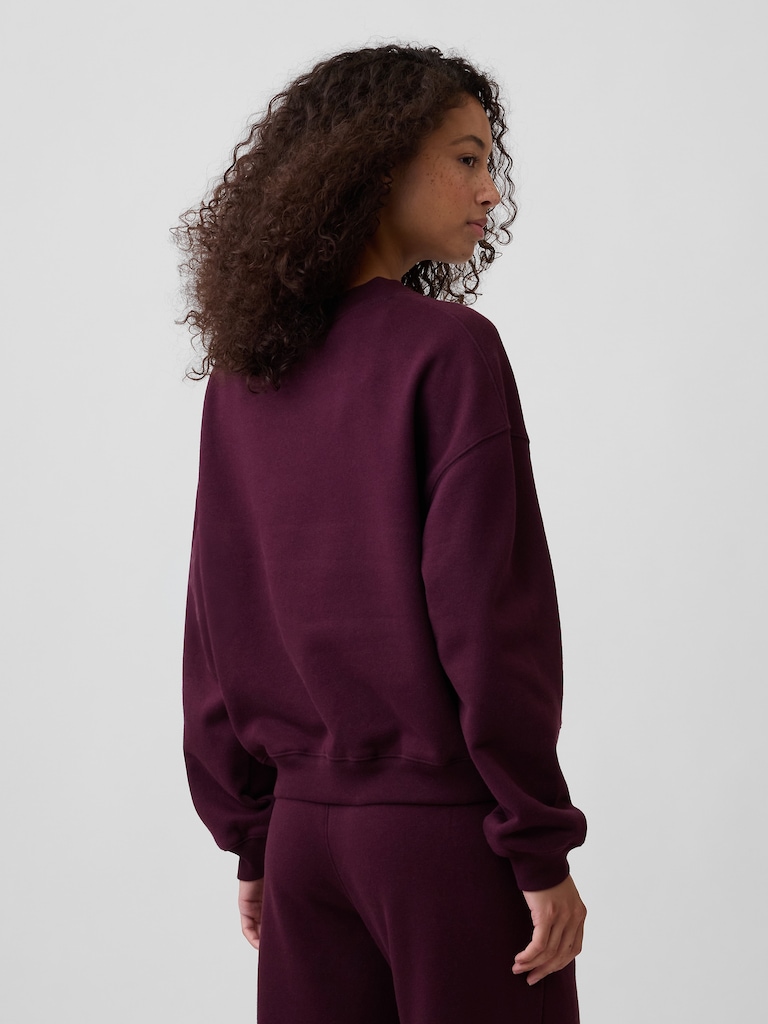 Oversized Wedge V-Neck Sweatshirt