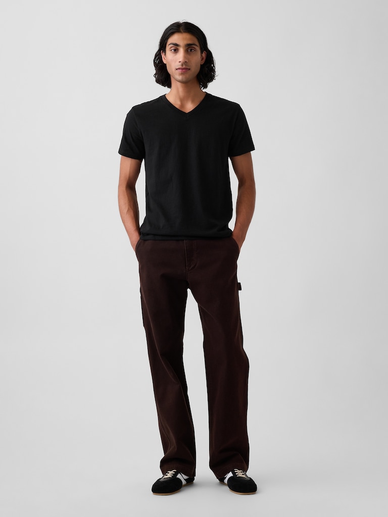 Cotton Jersey V-Neck T-Shirt