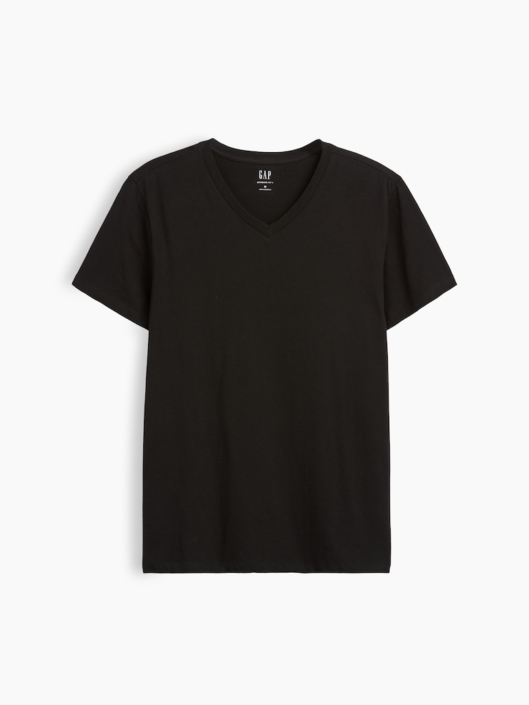 Cotton Jersey V-Neck T-Shirt