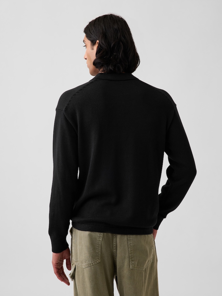 Relaxed Polo Sweater