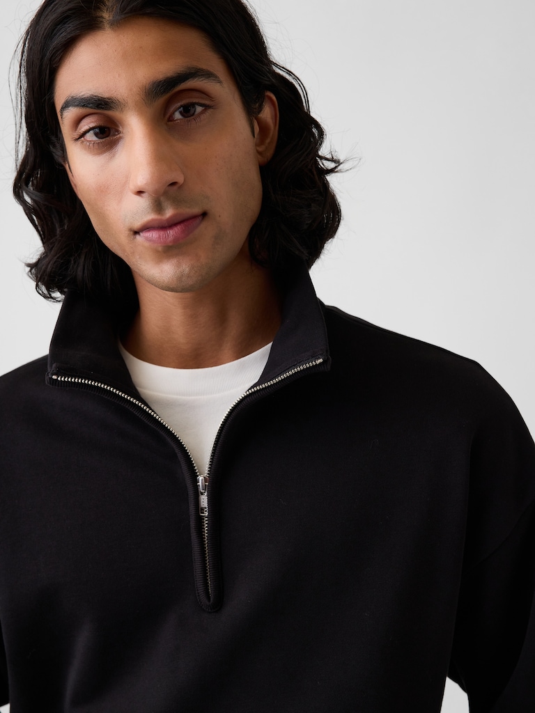 Heavyweight Oversized Quarter-Zip Pullover