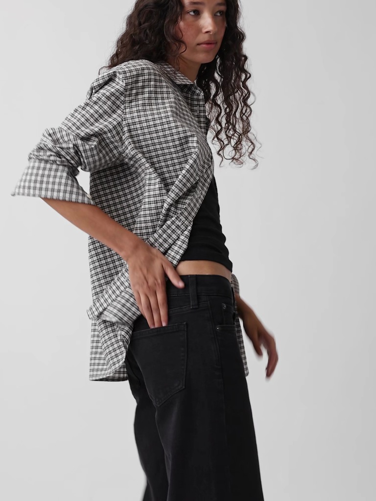 Low Rise Stride Wide-Leg Jeans
