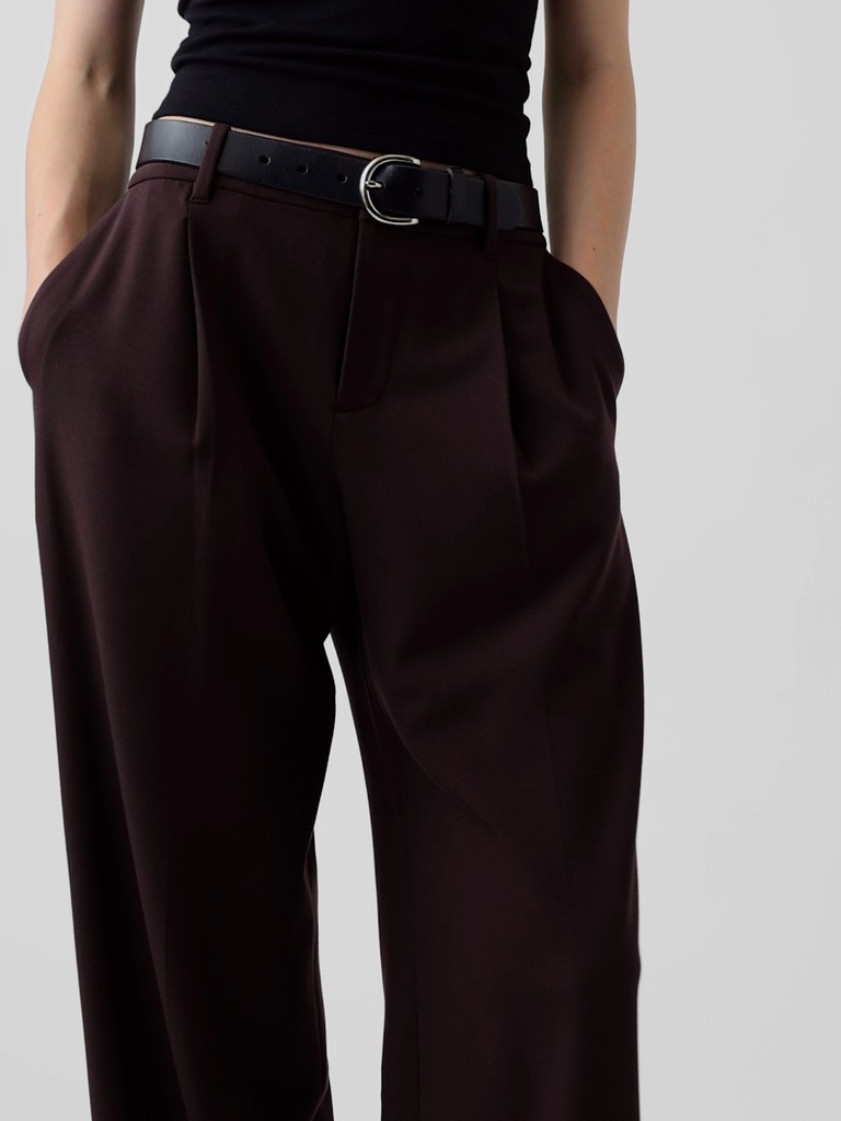 365 Low Rise Brushed Twill Pleated Trousers