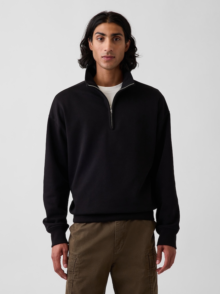 Heavyweight Oversized Quarter-Zip Pullover