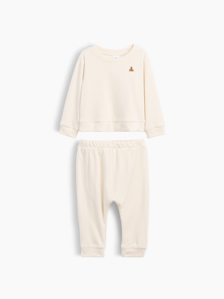 Baby Brannan Bear Ribbed Two-Piece Outfit Set